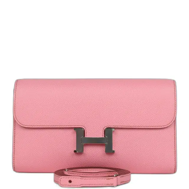 hermes Hermes Constance Wallet To Go Bubblegum Epsom Palladium Hardware