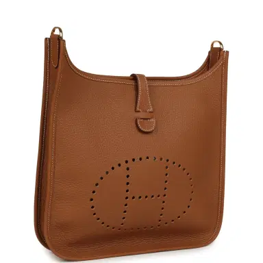 HERMÈS Hermes Evelyne III PM Gold Clemence Gold Hardware | Thumbnail 2 HERMÈS Hermes Evelyne III PM Gold Clemence Gold Hardware | Thumbnail 2