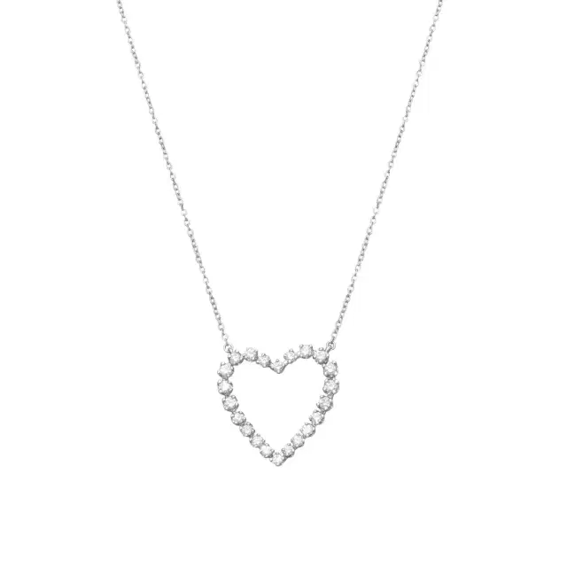 Suna Suna 18K White Gold Diamond Heart Pendant by The Solist