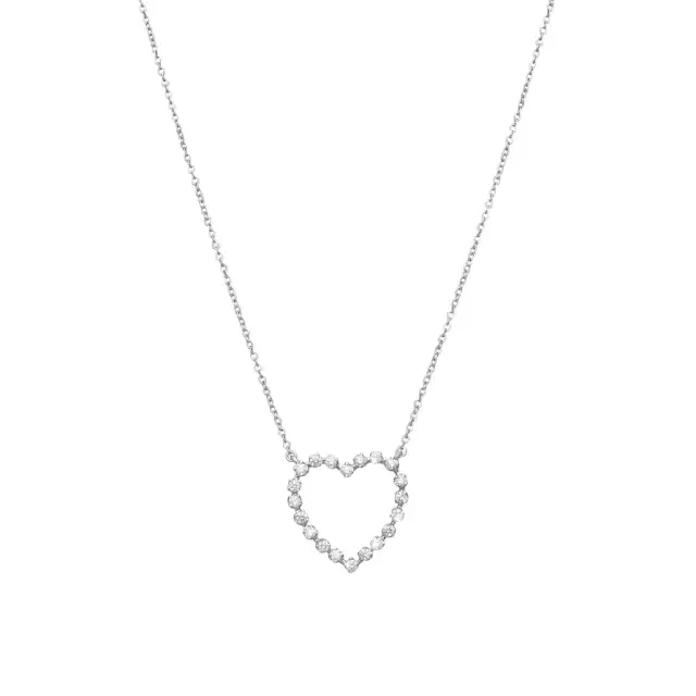 Suna Suna 18K White Gold Diamond Heart Pendant by The Solist