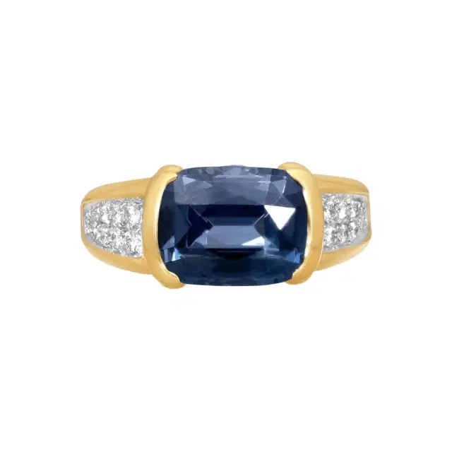 Suna Suna 18K Yellow Gold, Platinum Spinel & Diamond Ring Sz. 6.5 by The Solist