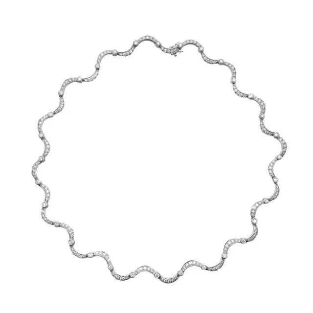 Suna Suna Platinum Diamond Choker Necklace by The Solist