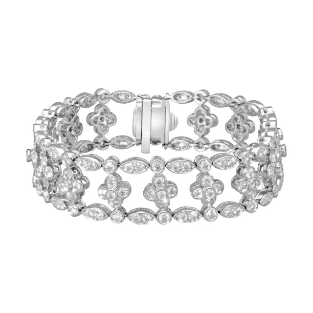 Suna Suna Platinum Diamond Lace Bracelet by The Solist