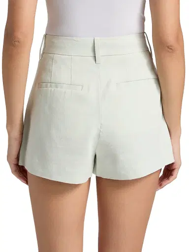 A.L.C. A. L.C. Women's Winston Pleated-Front Linen-Blend Shorts | Thumbnail 5