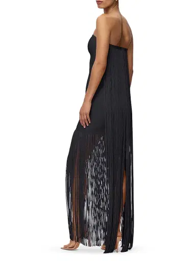 Hervé Léger Women's The Briar Strapless Fringe Gown | Thumbnail 6
