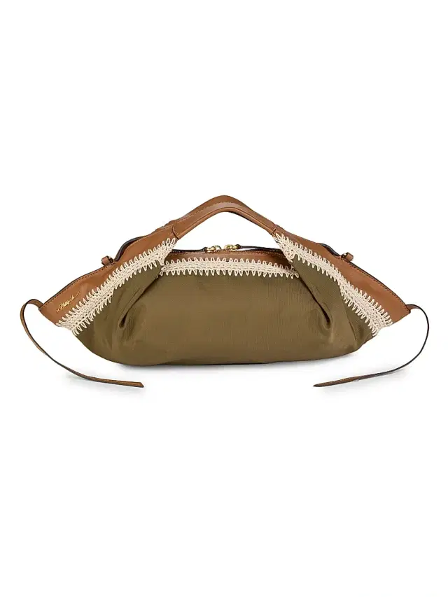 3.1 Phillip Lim Women's Luna Mini Contrast-Stitch Crossbody Bag - Mushroom