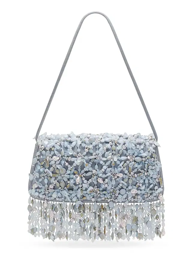 Cult Gaia Women's Idalia Bead-Embellished Satin Shoulder Bag - Coastal