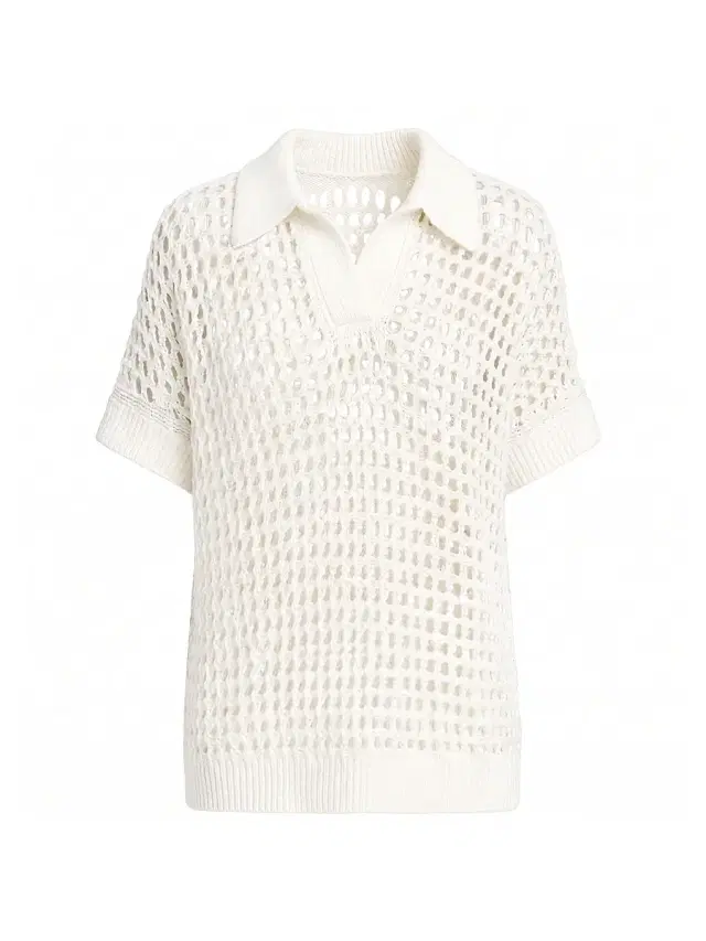 TWP Women's Supersized Linen-Silk Polo Top -