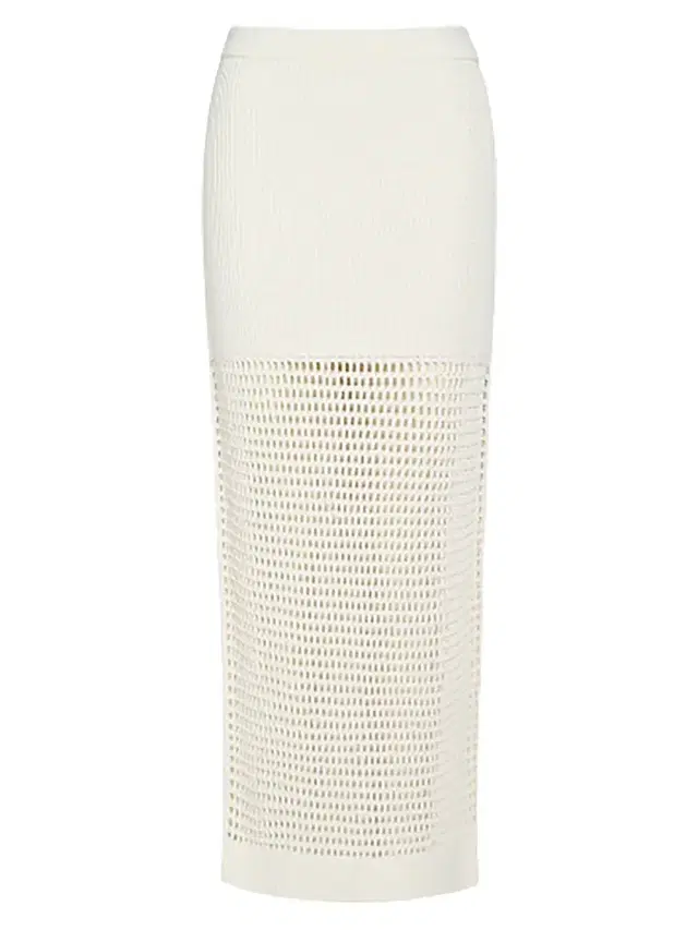 Women's The Loophole Silk-Blend Maxi Skirt - White