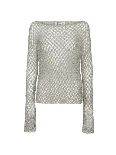 TWP Women's Boatneck Crochet-Knit Top | Thumbnail 1 TWP Women's Boatneck Crochet-Knit Top | Thumbnail 1