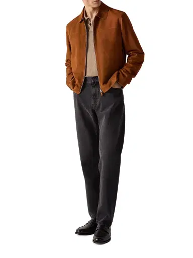 Zegna Men's Suede Blouson Jacket - Dark Foliage - Size 40 | Thumbnail 6 Zegna Men's Suede Blouson Jacket - Dark Foliage - Size 40 | Thumbnail 6