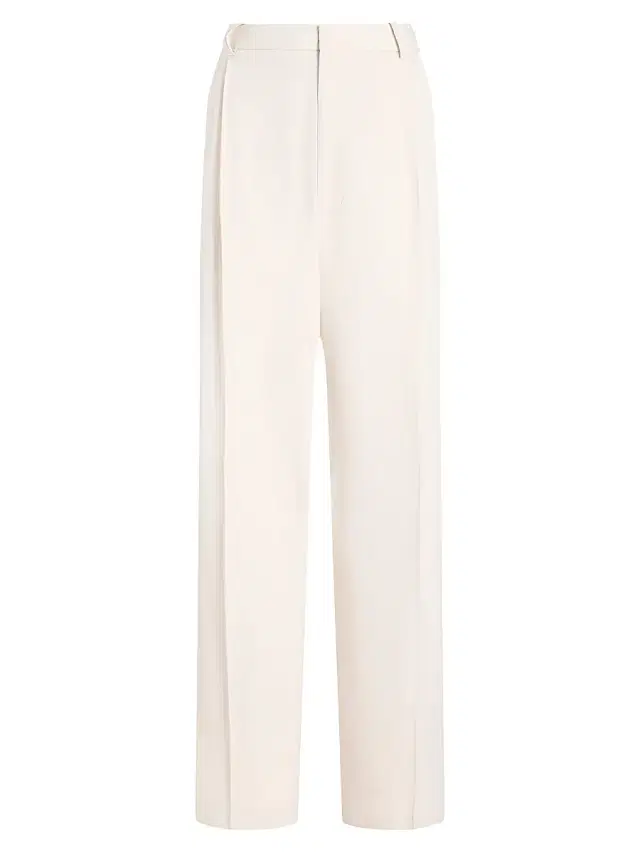 Proenza Schouler Women's Clementina Pleated-Front Wide-Leg Pants - Ecru