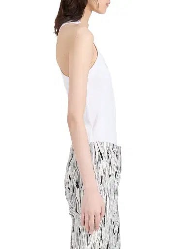Proenza Schouler Women's Tana Ribbed Embroidered Cotton Tank - White - Size Medium | Thumbnail 4