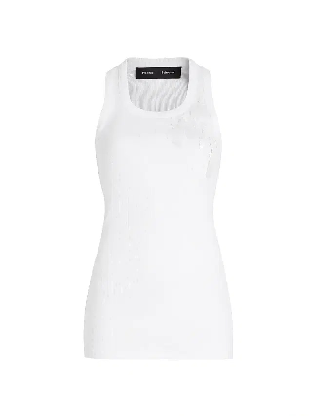 Proenza Schouler Women's Tana Ribbed Embroidered Cotton Tank - White