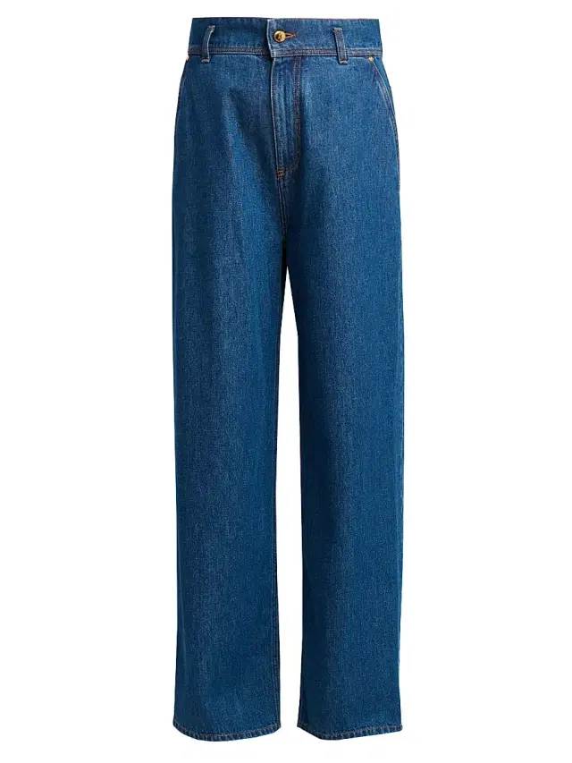 Alberta Ferretti Women's High-Waisted Wide-Leg Jeans