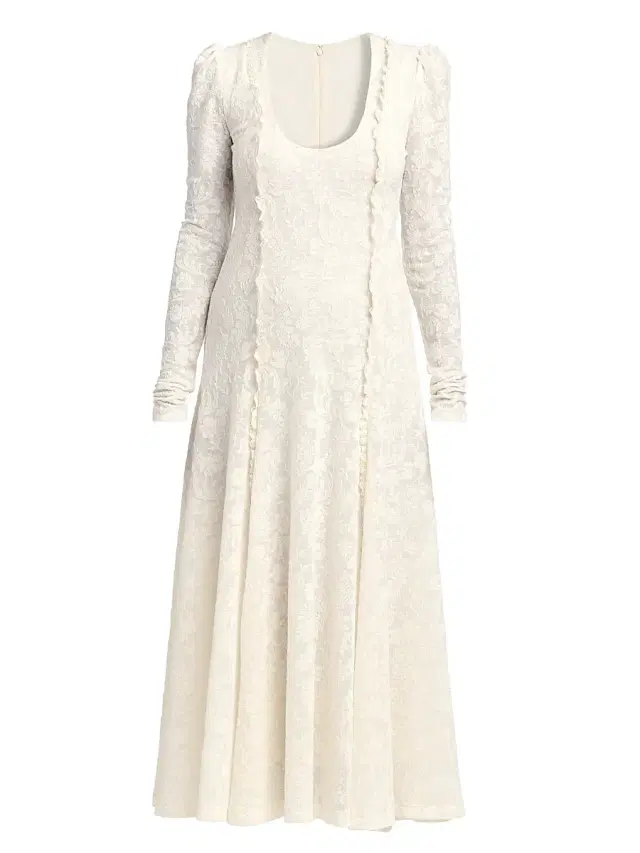 Alberta Ferretti Women's Floral Wood-Blend Midi-Dress