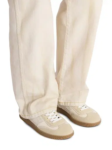 Balmain Men's Swan Canvas & Suede Low-Top Sneakers - Cream | Thumbnail 6