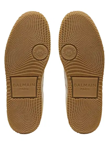 Balmain Men's Swan Canvas & Suede Low-Top Sneakers - Cream | Thumbnail 8