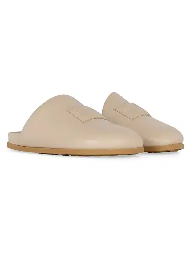 Givenchy Women's Label Flat Mules in Nappa Leather - Beige - Size 11 | Thumbnail 2 Givenchy Women's Label Flat Mules in Nappa Leather - Beige - Size 11 | Thumbnail 2