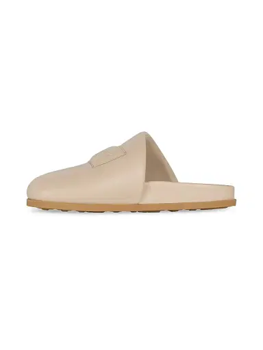 Givenchy Women's Label Flat Mules in Nappa Leather - Beige - Size 11 | Thumbnail 3 Givenchy Women's Label Flat Mules in Nappa Leather - Beige - Size 11 | Thumbnail 3