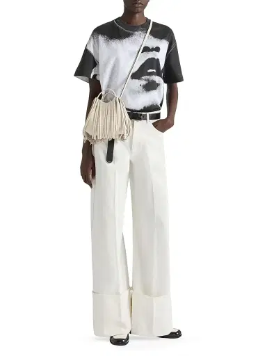Givenchy Women's Nano Facet Bucket Bag in Leather with Fringes | Thumbnail 2