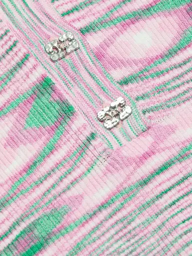 Ganni Women's Space-Dye Fitted Sweater - Chalk Pink | Thumbnail 7