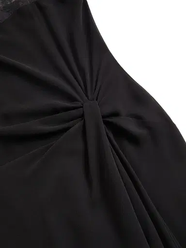 Valentino Garavani Women's Georgette Dress - Black - Size 10 | Thumbnail 7