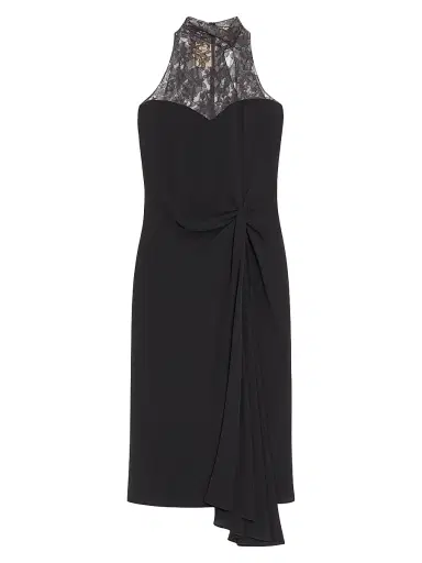 Valentino Garavani Women's Georgette Dress - Black - Size 10 | Thumbnail 1