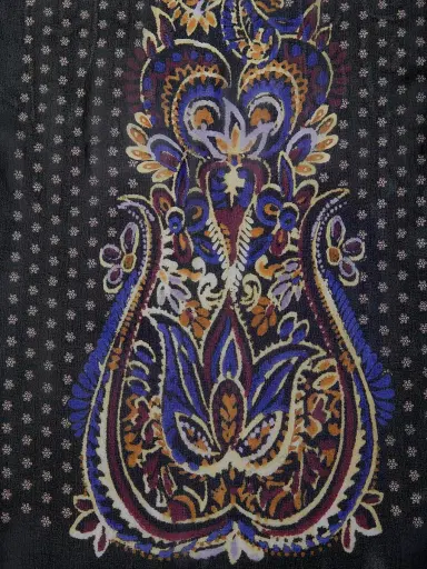 Etro Women's Tosca Printed Silk Scarf - Printed Black | Thumbnail 4 Etro Women's Tosca Printed Silk Scarf - Printed Black | Thumbnail 4