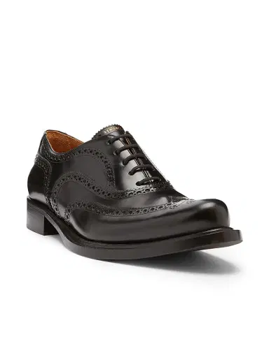 Versace Men's Brogue Leather Oxford Loafers | Thumbnail 2 Versace Men's Brogue Leather Oxford Loafers | Thumbnail 2