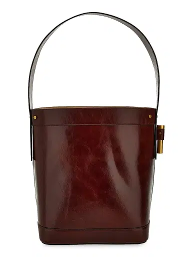Versace Women's Pivot Large Leather Bucket Bag - Rosewood Gold | Thumbnail 3 Versace Women's Pivot Large Leather Bucket Bag - Rosewood Gold | Thumbnail 3