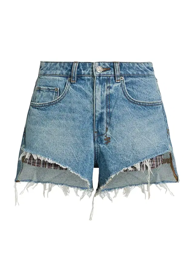 Women's Future Memory Kut Off Plaid Pocket Denim Shorts - Denim