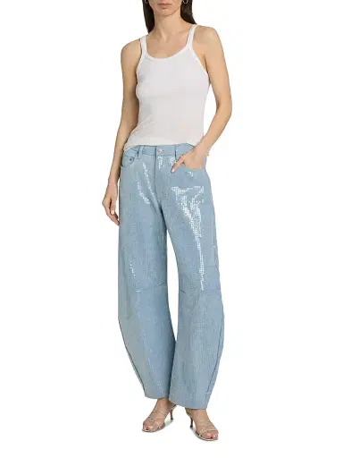 Ksubi Women's Future Memory Sequin Spirit Barrel Jeans - Denim - Size 31 | Thumbnail 2 Ksubi Women's Future Memory Sequin Spirit Barrel Jeans - Denim - Size 31 | Thumbnail 2