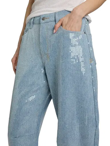 Ksubi Women's Future Memory Sequin Spirit Barrel Jeans - Denim - Size 31 | Thumbnail 6 Ksubi Women's Future Memory Sequin Spirit Barrel Jeans - Denim - Size 31 | Thumbnail 6