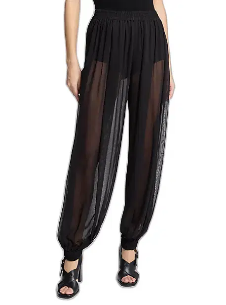Silk Voile Sarouel Pants