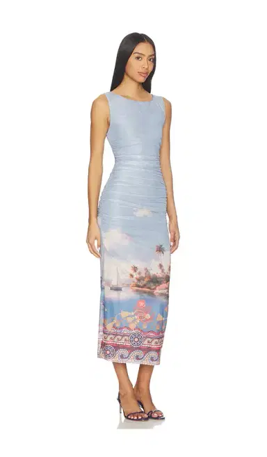Line & Dot Pernille Mesh Midi Dress | Thumbnail 2