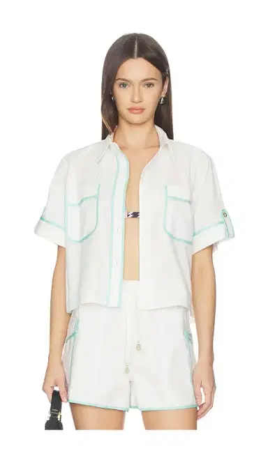 Kulani Kinis Cropped Button Up Shirt | Thumbnail 1