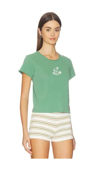 Junk Food Snoopy Flowers The Vintage Baby Tee | Thumbnail 2 Junk Food Snoopy Flowers The Vintage Baby Tee | Thumbnail 2