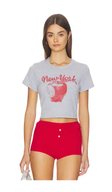 Junk Food New York Big Apple The Baby Tee | Thumbnail 1 Junk Food New York Big Apple The Baby Tee | Thumbnail 1