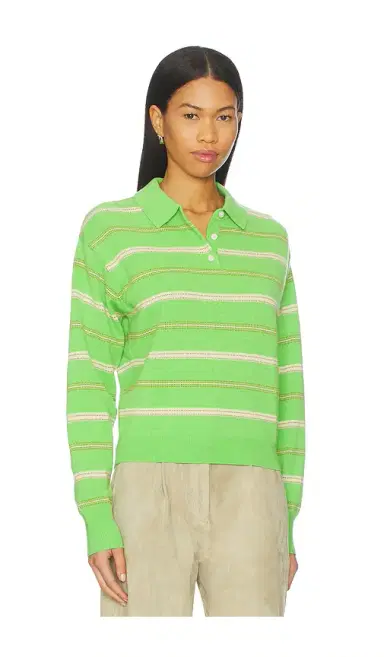 Guest In Residence Collegiate Stripe Polo | Thumbnail 2