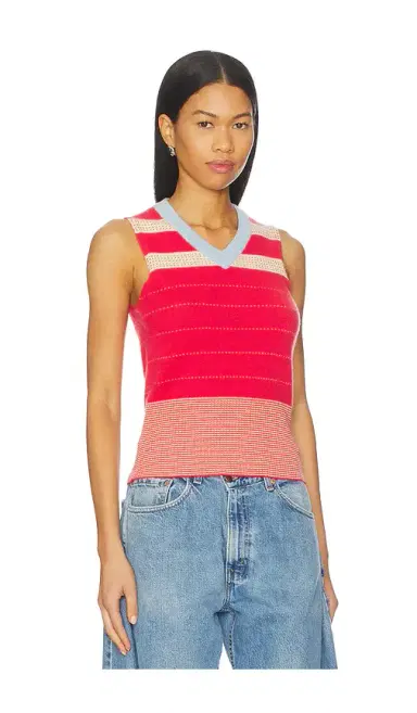 Guest In Residence Collegiate Stripe Vest | Thumbnail 2