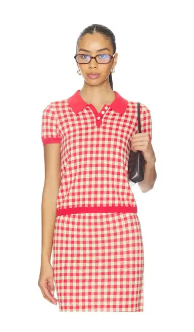 Guest In Residence Gingham Shrunken Polo | Thumbnail 1 Guest In Residence Gingham Shrunken Polo | Thumbnail 1