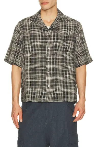 Corridor Plaid Seersucker Short Sleeve Shirt | Thumbnail 3