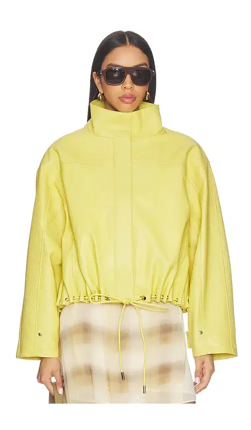 Leather Pebble Utility Jacket