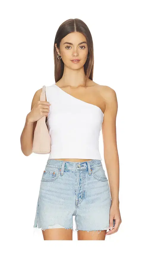 Good American Super Stretch One Shoulder Tank Top