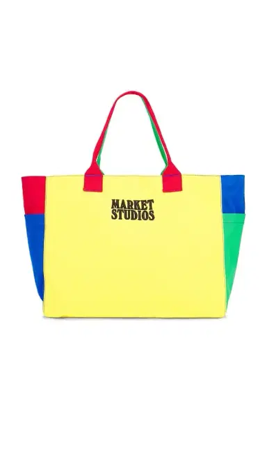 Market Smiley Colorblock Tote Bag | Thumbnail 2 Market Smiley Colorblock Tote Bag | Thumbnail 2