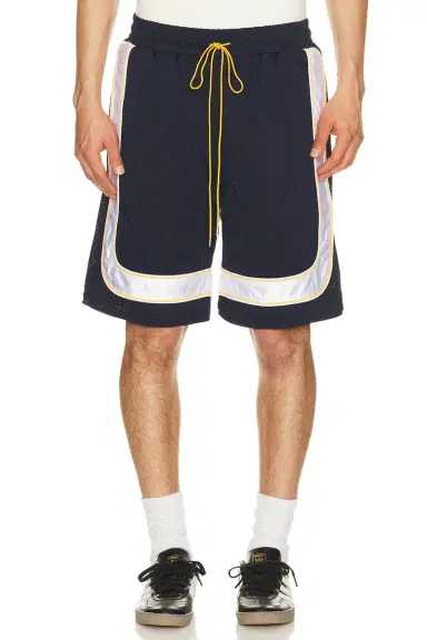 Rhude Mesh Piping Baggy Track Shorts | Thumbnail 3