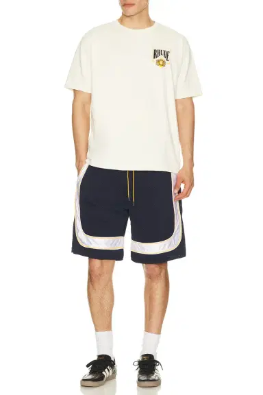 Rhude Mesh Piping Baggy Track Shorts | Thumbnail 6