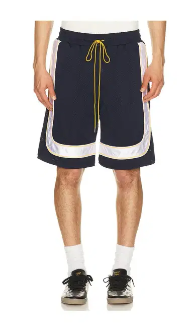 Rhude Mesh Piping Baggy Track Shorts | Thumbnail 1
