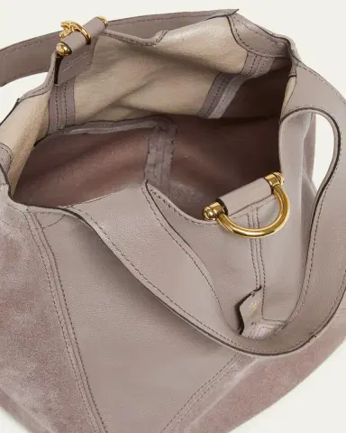 Chloé Balloon Patchwork Leather & Suede Tote Bag | Thumbnail 4